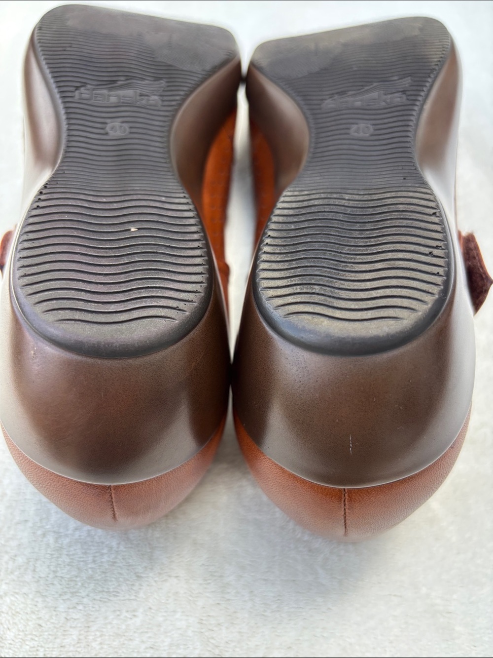 Dansko Cognac Brown Leather Deidra Mary Janes Comfort Shoes (40) 9.5 Office - Picture 9 of 9